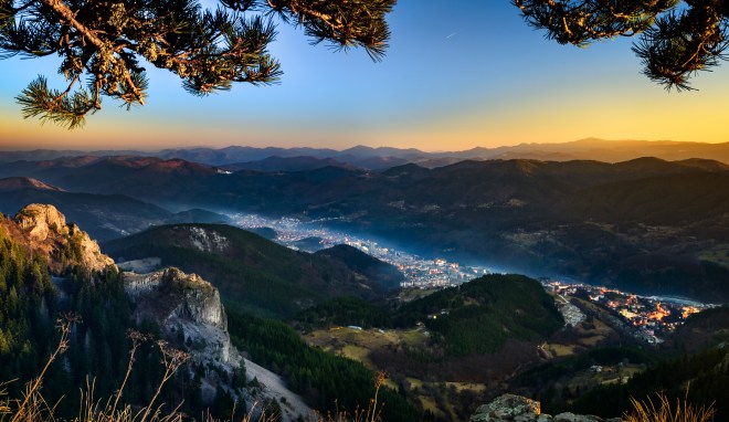 The town of Smolyan, Bulgaria