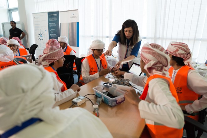 An educational event organized by Airbus, United Arab Emirates