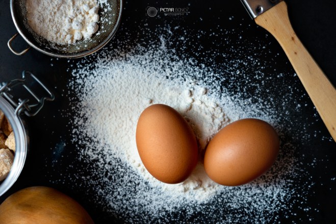 Set of ingredients for baking cake